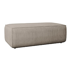 Vente-Unique Pouf en velours côtelé taupe AMELIA