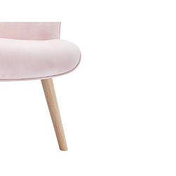 Acheter Vente-Unique Fauteuil en velours rose VATELY