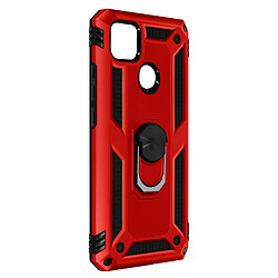 Avizar Coque Xiaomi Redmi 10A et 9C Hybride Bague de maintien Support Vidéo rouge