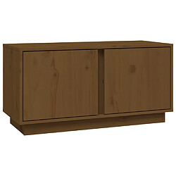 Maison Chic Meuble TV scandinave - Banc TV pour salon Marron miel 80x35x40,5 cm Bois de pin massif -MN16951