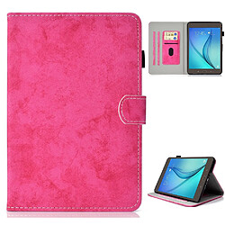 Etui en PU anti-chute avec support et porte-carte pour votre Samsung Galaxy Tab A 8.0 SM-T350/T355C (2015) - rose