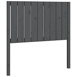 vidaXL Tête de lit Gris 95,5x4x100 cm Bois massif de pin