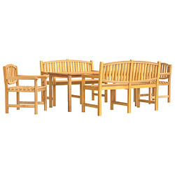 vidaXL Ensemble à manger de jardin 5pcs Bois de teck massif