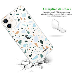 Avis Coque iPhone 12 mini souple transparente Terrazzo Vert Motif Ecriture Tendance Evetane