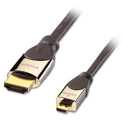 Lindy CROMO, HDMI - Micro HDMI, 1m câble HDMI HDMI Type A (Standard) HDMI Type D (Micro) Noir, Argent