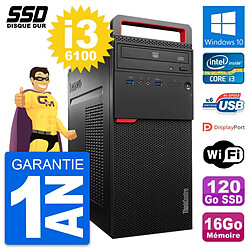 PC Tour Lenovo ThinkCentre M700 Intel i3-6100 RAM 16Go SSD 120Go Windows 10 Wifi - Occasion