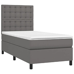 Avis Sommier à lattes et LED,Cadre à lattes de lit avec matelas pour Adulte Gris 90x200 cm -MN92941