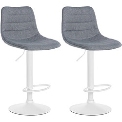 Non Lot de 2 tabourets de bar Lex tissu W