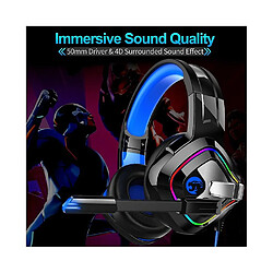 Universal Casque gaming casque anti bruit stéréo basse lourde pc portable téléphone portable a66 noir et vert respiration light plug version