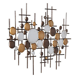 BigBuy Home Décoration murale 91,5 x 4,5 x 72 cm Doré Métal Argent