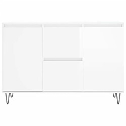 Maison Chic Commode Buffet - Meuble de rangement blanc brillant 104x35x70 cm bois d'ingénierie -GKD99643 pas cher