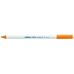 Edding e-4600 Lot de 10 Crayons indélébiles à Pointe ogive pour Textile 1 mm Orange