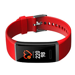 Avis Wewoo Bracelet connecté Smartwatch Fitness Tracker Smartband écran OLED 0.96 pouce, IP67 étanche, mode Sports de soutien / pression artérielle / moniteur de sommeil / de fréquence cardiaque / prise de vue à distance rouge