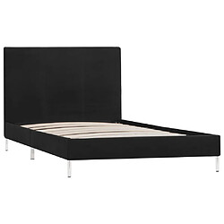 vidaXL Cadre de lit sans matelas noir tissu 90x200 cm