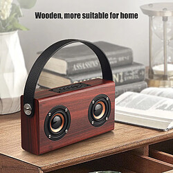 Acheter ComfortXL Enceinte bluetooth en bois stéréo portable avec appel mains libres - haut-parleur vintage pour l'extérieur avec grain de bois acajou