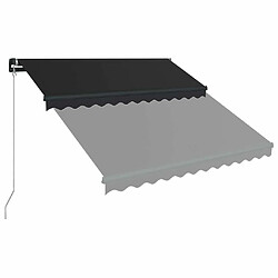 Acheter Maison Chic Auvent manuel rétractable,Store manuel de porte avec LED 350x250 cm Anthracite -GKD33149