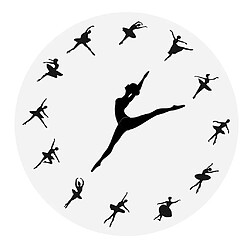 Yoga Danse Horloges Horloge Créative Montre Déco Maison Décalage Temps Ballet pas cher