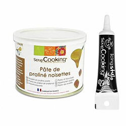 Scrapcooking Pâte de noisettes 200 g + Stylo de glaçage noir