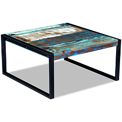 Avis vidaXL Table basse Bois de récupération massif 80x80x40 cm