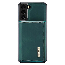 Etui en PU DG.MING prend en charge le chargement sans fil, détachable 2 en 1, magnétique vert pour votre Samsung Galaxy S22 5G