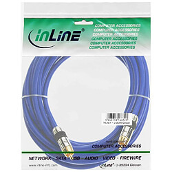 Câble Cinch AUDIO, InLine®, PREMIUM, prise doré, 1x Cinch mâle/mâle, 1m