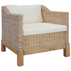 Maison Chic Ensemble de canapés 2 pcs avec coussins, Canapé droit Sofa pour Salon Rotin naturel -GKD713432