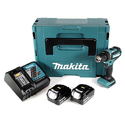 Makita DDF 485 RTJ 18 V Li-Ion Perceuse visseuse sans fil Brushless 13 mm + Coffret MakPac + 2 x Batteries 5,0 Ah + Chargeur