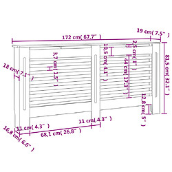 vidaXL Cache-radiateur anthracite 172x19x81,5 cm MDF pas cher