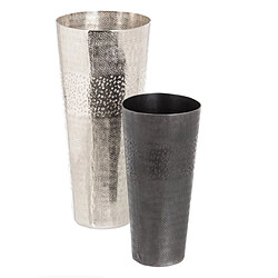 BigBuy Home Vase Gris Métal 15 x 15 x 31 cm