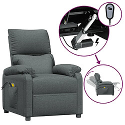 Maison Chic Fauteuil électrique de massage,Fauteuil luxe de relaxation Gris foncé Tissu -MN13507