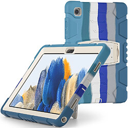 Coque en silicone antichoc, anti-rayures avec béquille Bleu coloré pour votre Samsung Galaxy Tab A8 10.5 (2021) X200/205