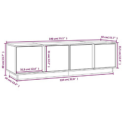 vidaXL Meuble TV 140x40x40 cm Bois de pin massif pas cher