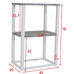 Avis Venture Home Table de chevet en acier et MDF imitation teck Rise.