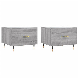 Maison Chic Lot de 2 Tables basses,Table Console pour salon sonoma gris 50x50x40 cm bois d'ingénierie -MN88190