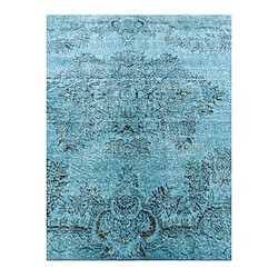 Vidal Tapis de laine 284x196 Bleu Ultra Vintage pas cher