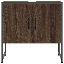 Acheter vidaXL Armoire lavabo de salle de bain chêne marron 60x33x60 cm