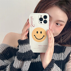 GUPBOO Étui pour iPhone11 Smiley lettres anglaises étui de téléphone portable simple pour femme