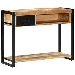 vidaXL Table console 100x35x75 cm bois de manguier massif brut