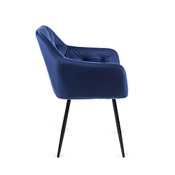 Avis Vivaldi Chaise VIKI Velours Bleu Marine