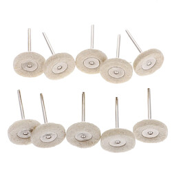 10 Pièces Brosse Pratique Pour Polissage Bijoux Rotatif 25mm En Laine