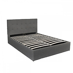 Le Quai Des Affaires Lit coffre PARMA 140x190 + 1 sommier / Gris foncé