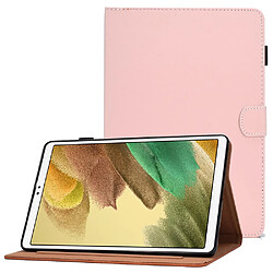 Etui en PU antichoc, fermeture magnétique avec support et porte-cartes pour votre Samsung Galaxy Tab A7 Lite 8.7-pouces (T220/T225) - rose