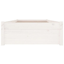 Maison Chic Lit adulte - Cadre de lit avec tiroirs,Structure du lit Contemporain Blanc 90x190 cm Simple -MN44835 pas cher