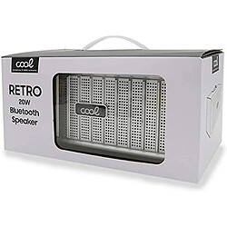 Avis Haut-parleurs bluetooth portables Cool Retro Argenté 20 W