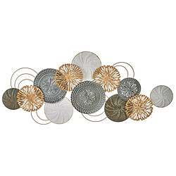 BigBuy Home Décoration murale Multicouleur Fer Cercles 120 x 4,5 x 51 cm