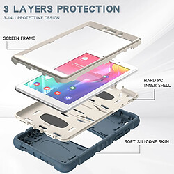 Coque en TPU + silicone, antichoc avec béquille bleuet/blanche pour votre Samsung Galaxy Tab A 8.0 Wi-Fi (2019) SM-T290/T295