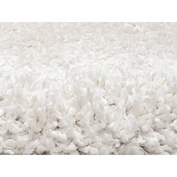 Avis Vente-Unique Tapis shaggy berbère - 160 x 230 cm - Blanc et doré - PRYSMI