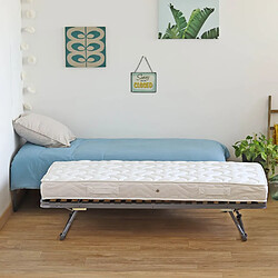 Acheter Ebac Sommier gigogne + matelas Melior - 90x190 - Mousse - 20 lattes bois - Gain de place