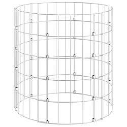 vidaXL Poteau à gabion circulaire Acier galvanisé Ø50x50 cm