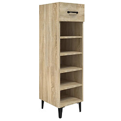 vidaXL Armoire à chaussures Chêne Sonoma 30x35x105cm Bois d'ingénierie